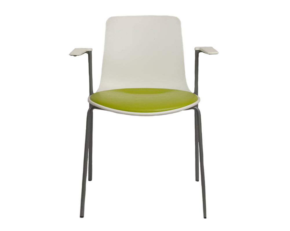 Coalesse Enea Lottus Side Chair w/ Arms, White - Preowned