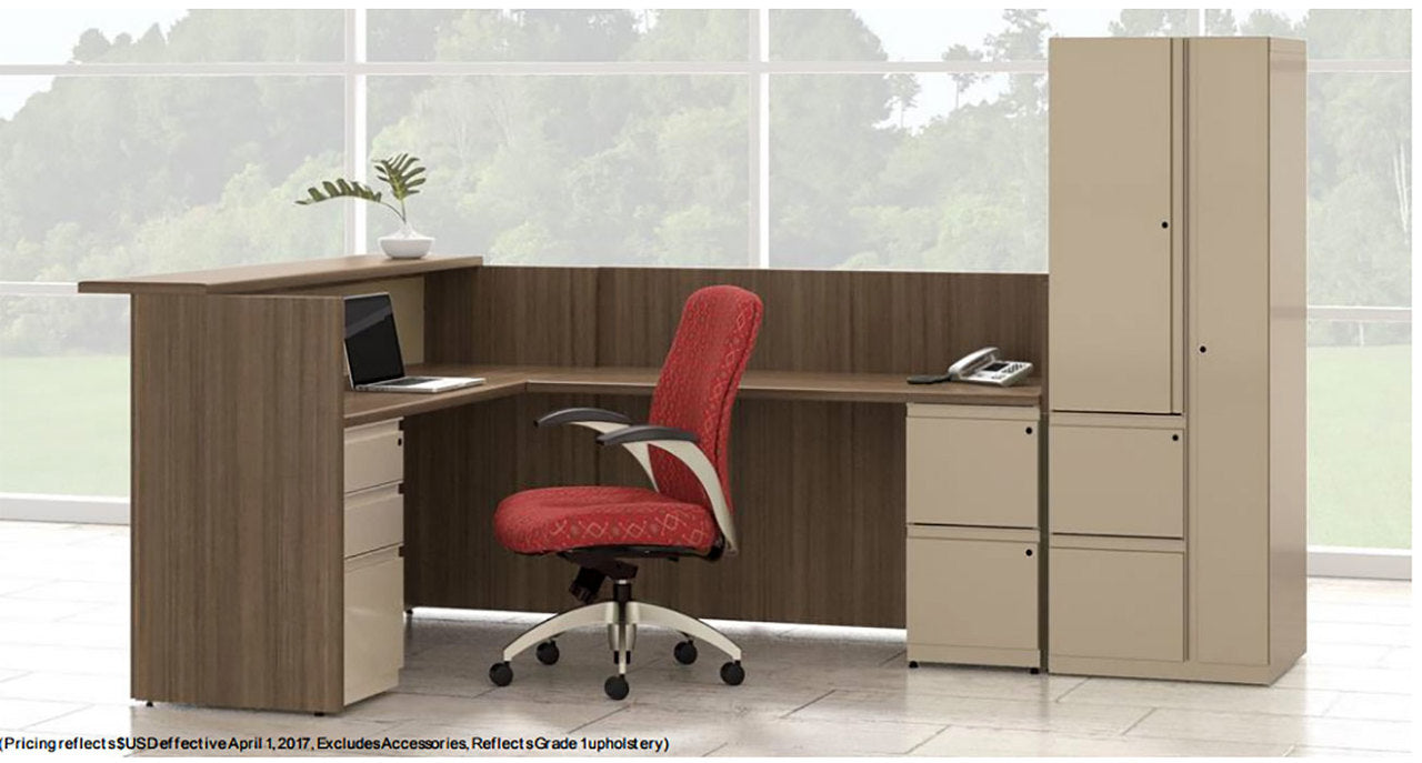 National Office Furniture - Waveworks - Laminate - Reception - New