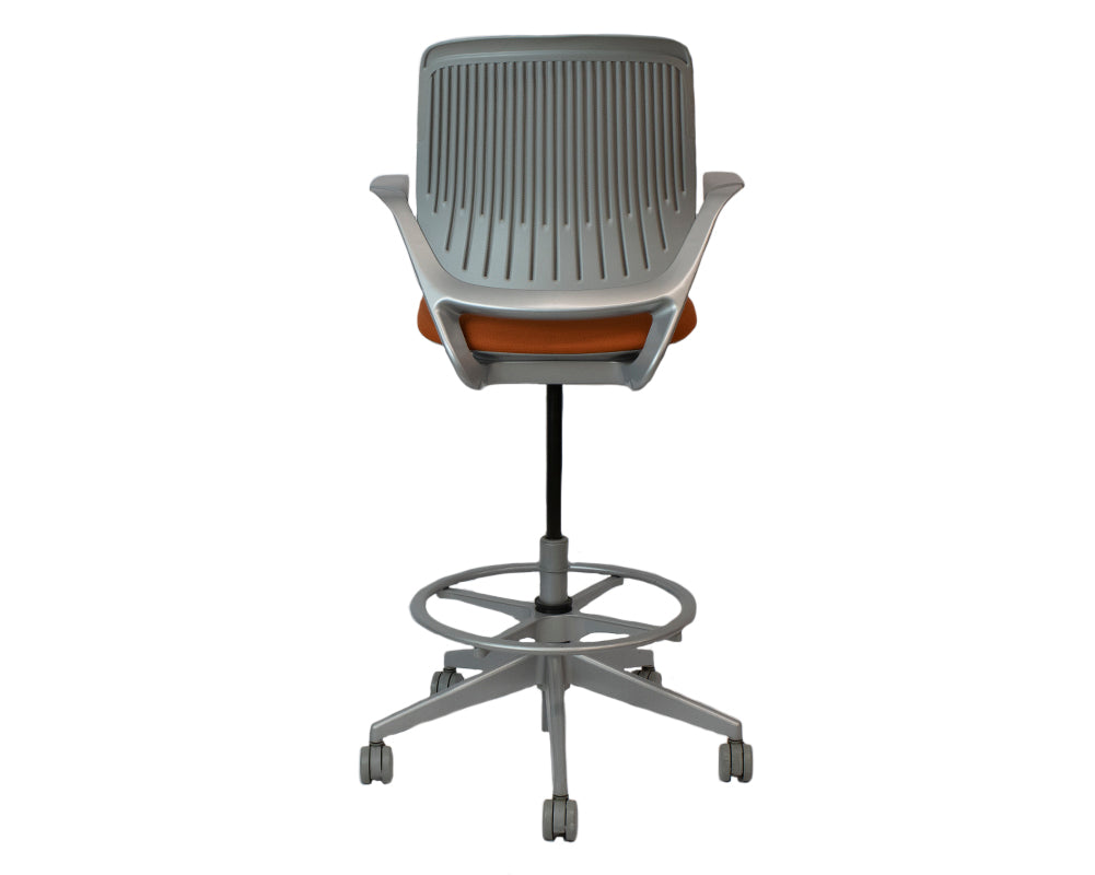 Steelcase Cobi Stool - Orange - Preowned