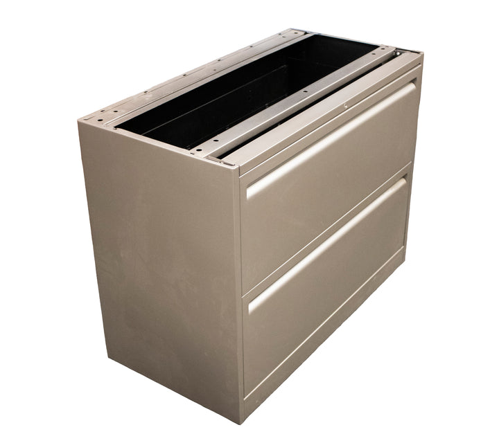 Haworth 950 Series 2 Drawer Top Supporting 30" Radius Case Lateral File - Repainted