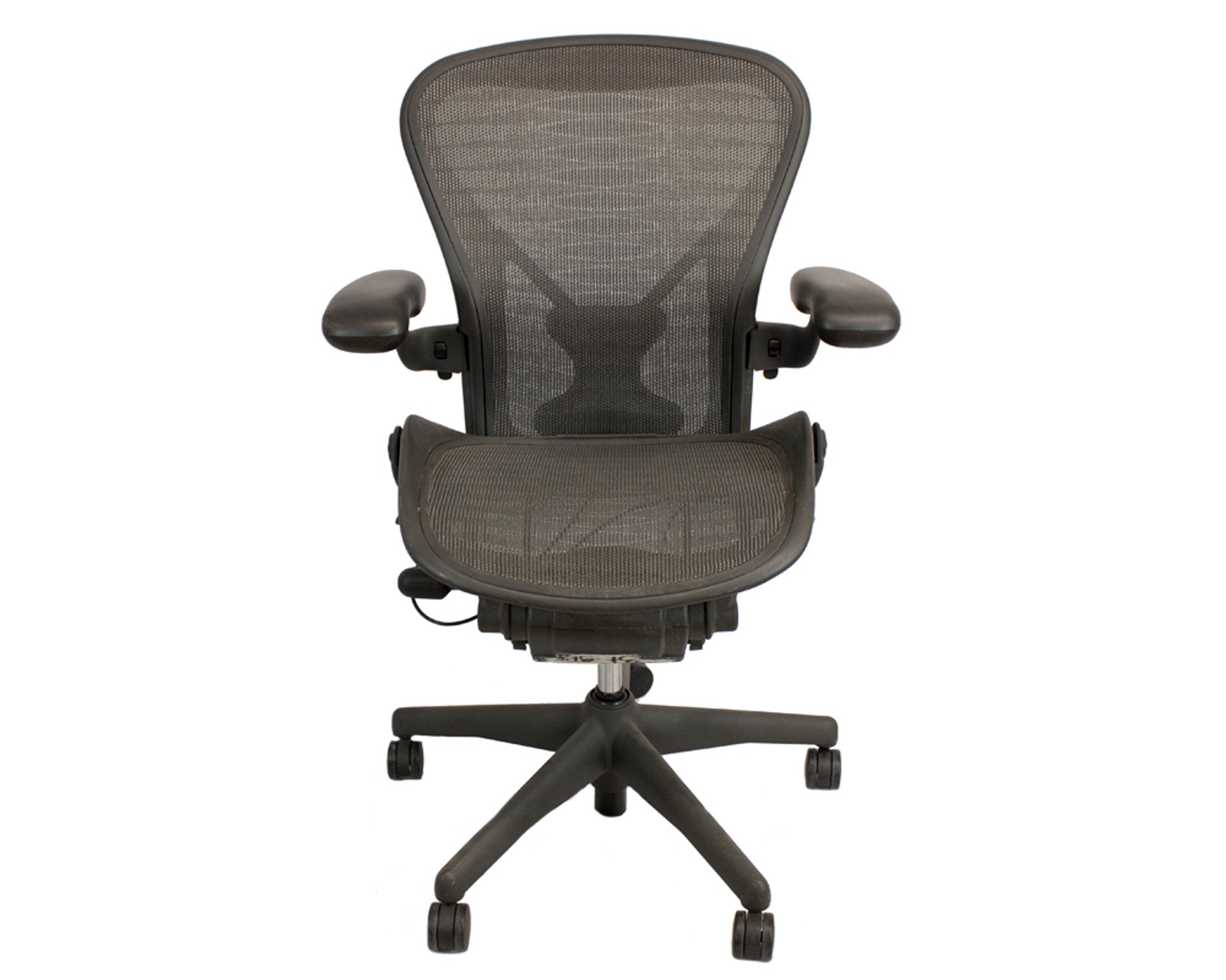 Herman Miller Aeron Task Chair, Size B, Posture Fit w/Tuxedo Mesh, Black - Preowned