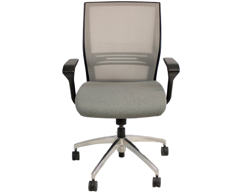 Sit On It Amplify Chair with Arms - Grey - Preowned