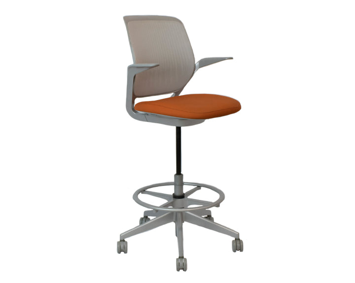 Steelcase Cobi Stool - Orange - Preowned