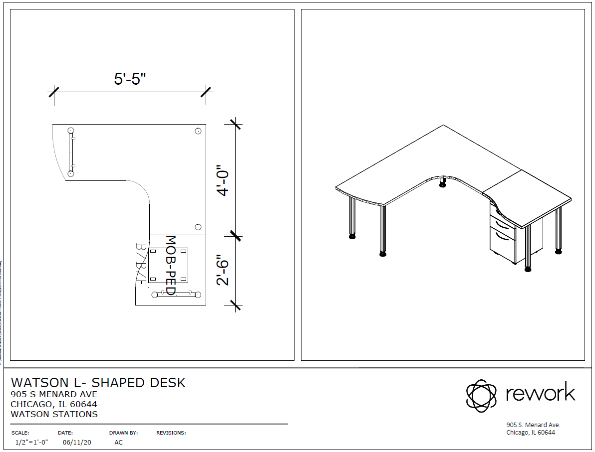 Watson Fusion L Shape Office Desk - Right Side - 78" x 66" - Preowned